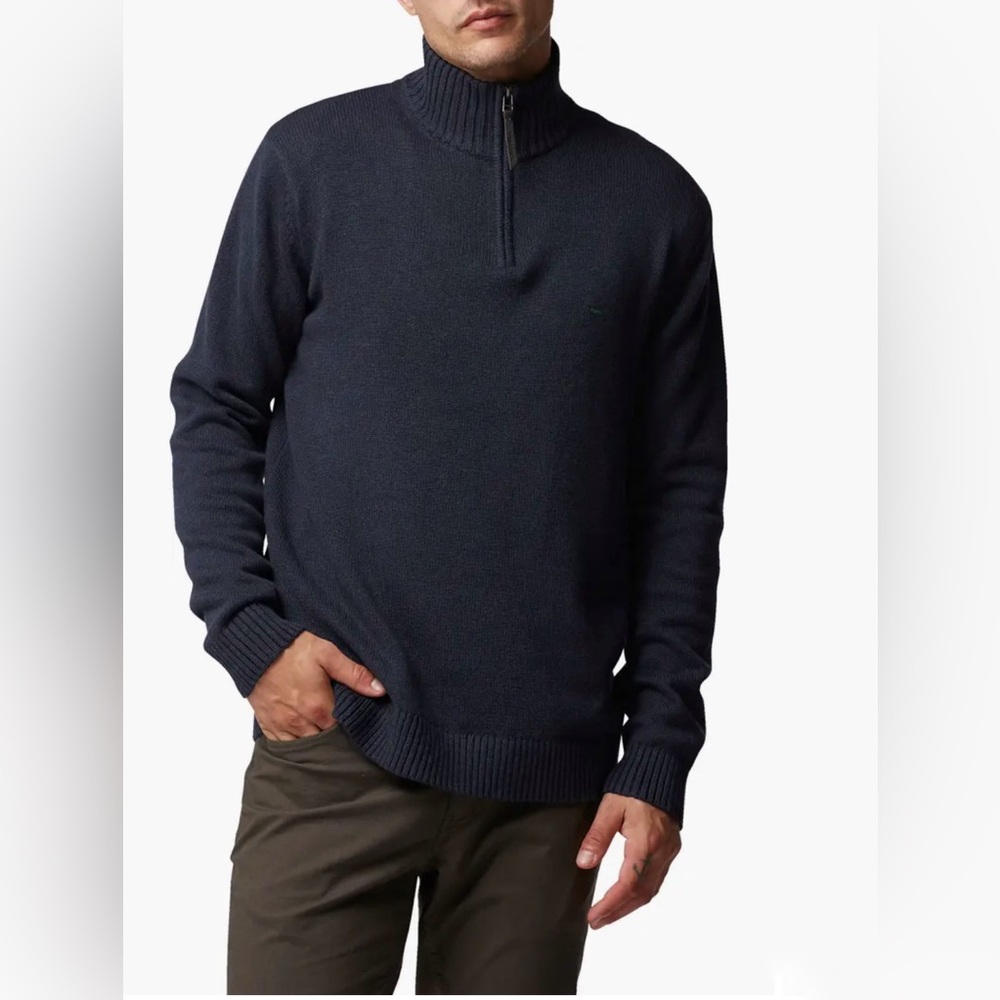 RODD & GUNN Merrick Bay 1/4 Zip Knit Sweater Pullover Australian Cotton Medium